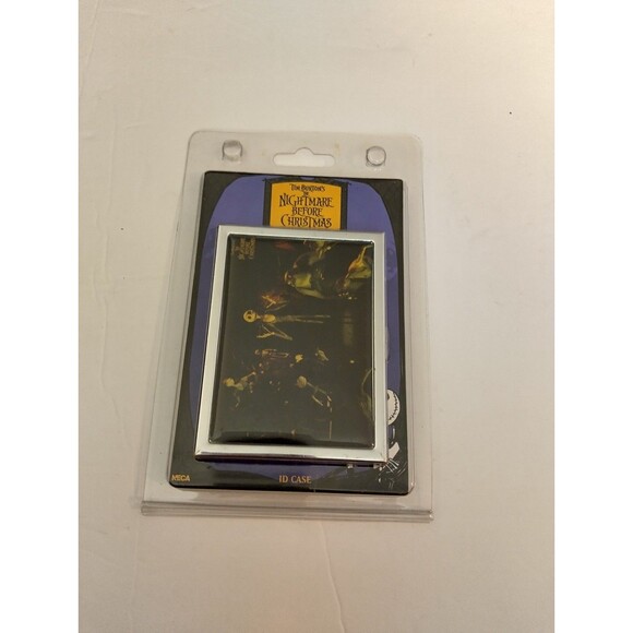 Vintage Disney Tim Burton's The Nightmare Before Christmas Metal ID Case NEW - Picture 1 of 3